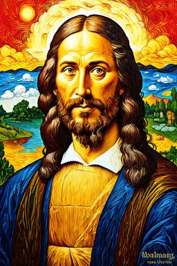 Moral lethargy; a mashup of the styles of Da Vinci and Van Gogh