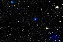 Dark galaxy comic style stars
