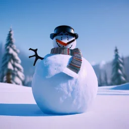 Kar küresi, snow man snow ball kid unreal engine 5, 8k