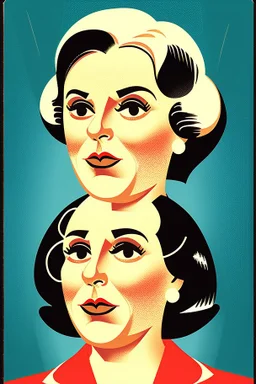 retro portrait of a female politician