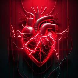 red electric heart