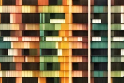 minimal clean thick vertical blocks each line has various colours creating nice earthtones colour gradients representin modern summer