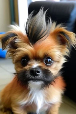 little dog , looks like a little bit of David Bowie