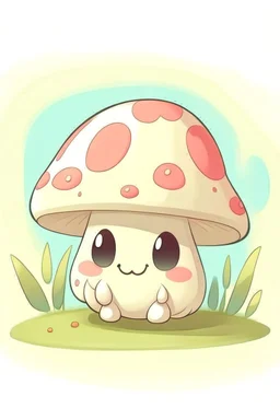 Cute mushroom, soft colors