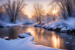 winter magic by the river