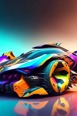 A combination of ultra-advanced car and crazy Max fighter, super sporty, with color and nano technology