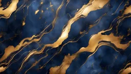 Hyper Realistic Navy-Blue, Golden-&-Black-marble-background with glowing-embers & white-scratch-marks vignette-effect