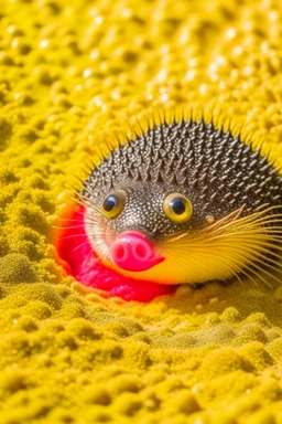 blowfish digging a hole