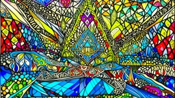 fine metallic and colored gel pen drawing, majestic, festive, divine, fantasy world, restrained, geometric, beautiful composition, exquisite detail