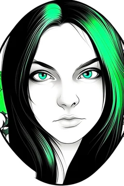 fantasy beautiful logo cartoon circle green eyes