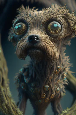 Variable tree dog creature ,insanely detailed, 16k resolution, perfect eyes, cinematic smooth, intricate detail