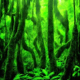 Surreal rainforest