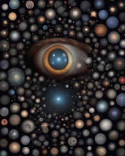 All the universes in human eyes