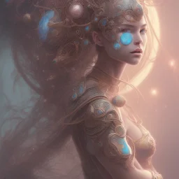 sango fantasy, fantasy magic, intricate, sharp focus, illustration, highly detailed, digital painting, concept art, matte, artgerm and paul lewin and kehinde wiley, masterpiece sexy lips Asian lady body turquoise space lady space sun galaxy