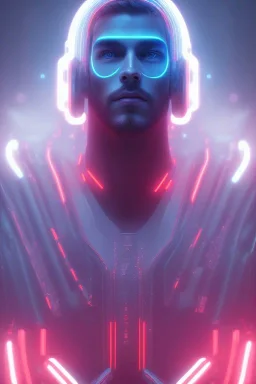 cyberpunk, head, men, portrai, tron