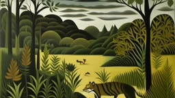 CREATE AN IMAGE based on the work of Henri Julien Félix Rousseau