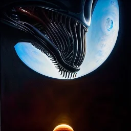 Ultra detailed fullbody Portrait in oil on canvas of Xenomorph in Alien,extremely detailed digital painting, extremely detailed face,crystal clear Big Glowing eyes, mystical colors ,perfectly centered image, perfect composition, rim light, beautiful lighting, 8k, stunning scene, raytracing, anatomically correct, in the style of robert e howard and Ken Kelley and Ohrai Noriyoshi and Simon Bisley and tomzj1 and hyeonsick choi.