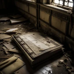 una libreta en un castillo abandonado