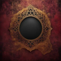 Hyper Realistic Black, Golden & Maroon Islamic Sufi Rustic Grungy Background & vignette effect