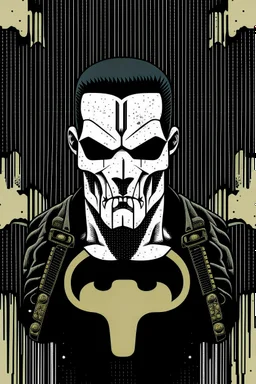 punisher sku;; in the style of Hiroshi Nagai