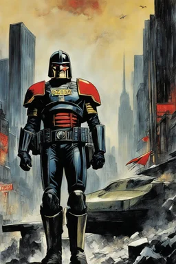 [2000 AD (1977)] With each step, Dredd's presence seemed to radiate a peculiar blend of authority and whimsy. The weight of his customary helmet was replaced by the burden of bringing joy and goodwill to the city he had sworn to protect. It was a sight that no one could have predicted. As Judge Berry approached, she couldn't help but admire Dredd's audacity. In the face of the city's relentless turmoil, he dared to bring a momentary respite, a glimmer of joy amidst the perpetual struggle. It was