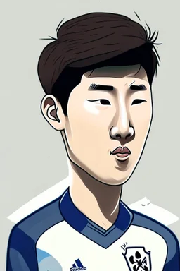 Son Heung-min Footballer cartoon 2d