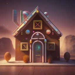 chocolate candy house unreal 5, octane render, cinema4d, redshift render, hyper realistic, cenematic, vibrancy, synthwave, retouch, centered, dynamic lighting, dramatic lighting, 4k, highly detailed, attractive beautiful, realistic, epic composition, holographic,