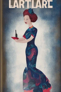 Portrait lady, full body shot, full-color medium shot style of textbook cover