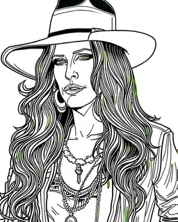 b/w outline art for kids coloring book page , coloring pages, Lisa Marie Presley, full white, adults style, white background, whole body, Sketch style, full body (((((white background))))), only use outline., cartoon style, line art, coloring book, clean line art, Sketch style, line-art