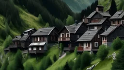 بيوت في الجبال