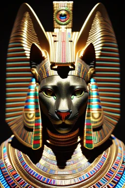 kente scene, , Egyptian Cat, black, thread, embroidery, octane render, high detail