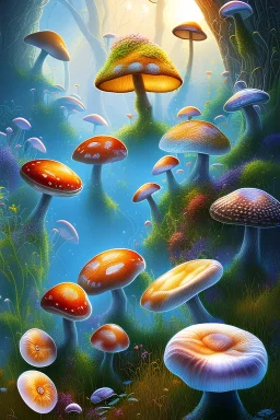 Fungi world,dream, deep Colour