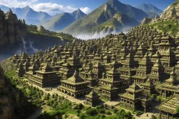 A massive tribal city high in the mountains