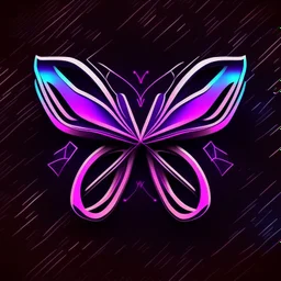 symetry!!, butterfly!!, logo, NFT, colorful, cyberpunk, neon punk, curves, lines, simple, gradient, creative, holographic