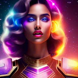 cosmic woman,highly detailed, hyper-detailed, beautifully color-coded, insane details, intricate details, beautifully color graded, Cinematic, Color Grading, Editorial Photography, Depth of Field, DOF, Tilt Blur, White Balance, 32k, Super-Resolution, Megapixel, ProPhoto RGB, VR, Half rear Lighting, Backlight, non photorealistic rendering