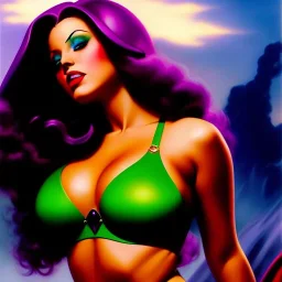 portrait oil on canvas, beautiful booty busty Raven(teen Titans), green big eyes, ,minimal armor,comic book cover, mystical colors,insanely detailed,realistic,intrincate detail, 16k resolution, masterpiece,Frank Frazetta,Alex Horley, Simon Bisley