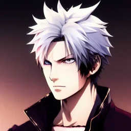 Detailed anime boy, crimson red hair, classic taper hairstyle, dante dmc5 hairstyle, wolf ears protruding out, white trench coat, intricate details, full body portrait, keep head in frame, slight smile, black Japanese motif, concept art, highly detailed, digital painting, concept art, sharp focus, illustration, art by Yoji Shinkawa, WLOP and greg rutkowski and alphonse mucha and artgerm and yanjun Chen and Junji ito and Makoto Shinkai, HDR, octane render, highly detailed