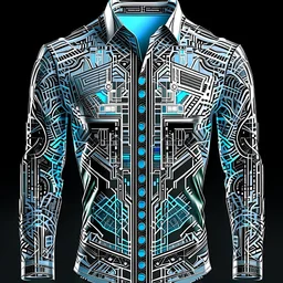 Camisa para hombre moda futurista elegante, calidad ultra, hiperdetallada, 12k