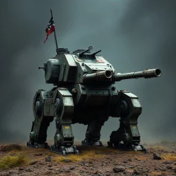 German ww2 two-legged heavy mech grimdark