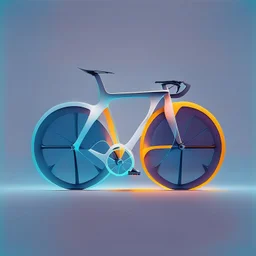 minimalistic bicycle digital art. Futuristic