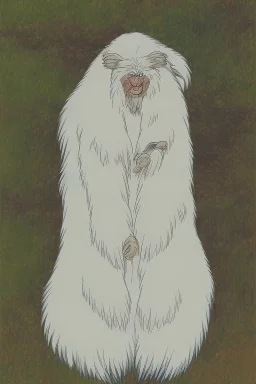 painting, portrait of an Epi-Yeti, Kananaskis country, Yeti, Alberta