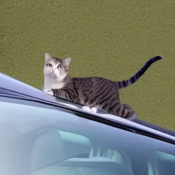 Cat on sunroof