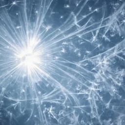 celestial, reflection, ice crystals