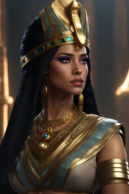 Cleopatra ((masterpiece)), (ethereal beauty:1.3), iconic asp headpiece, (historically accurate attire:1.4), kohl-lined eyes, (intricate gold jewelry:1.3), UHD, 64K, hyperrealistic, vivid colors, atmospheric godrays, (glow effects:1.2), 8K resolution, throne room background with hieroglyphics, HDR depth, 4K ultra detail, commanding regal aura, real photo