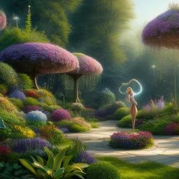 pixar style, volumetric summer garden environment and background, realistic painting of high heels, looking excited, volumetric lighting, dramatic lighting, detailed digital painting, extreme dense and fine fur, anime, ornate, colour-washed colors, elegant, small minutiae, tiny features, particulars, centered, smooth, sharp focus, renderman gofur render, 8k, uhd, detailed eyes, realistic shaded volumetric lighting, sunlight caustics, backlight, centered camera view