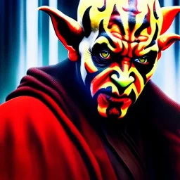 Ultra detailed fullbody Portrait in oil on canvas of Darth Maul merges Yoda ,intense stare,extremely detailed digital painting, extremely detailed face,crystal clear Big eyes, mystical colors ,perfectly centered image, perfect composition, rim light, beautiful lighting,masterpiece,8k, stunning scene, raytracing, anatomically correct, in the style of robert e howard and Ken Kelley and Ohrai Noriyoshi and Simon Bisley and tomzj1