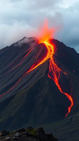 , wake up in hill with evils and fire and volcanos