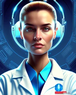 A portrait of a great female sci-fi scientist