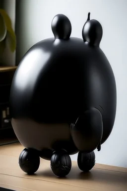 balloon shaped like the butt of a black cat