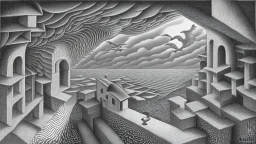 Ein Silberstreif am Horizont von M.C.Escher